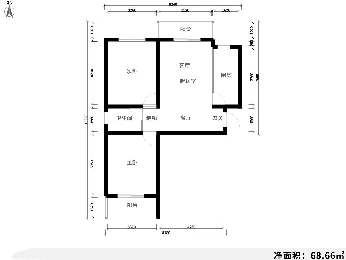 太原齐家典尚装饰｜景都花苑Ⅲ·花贵100平2室2厅1厨1卫户型点评