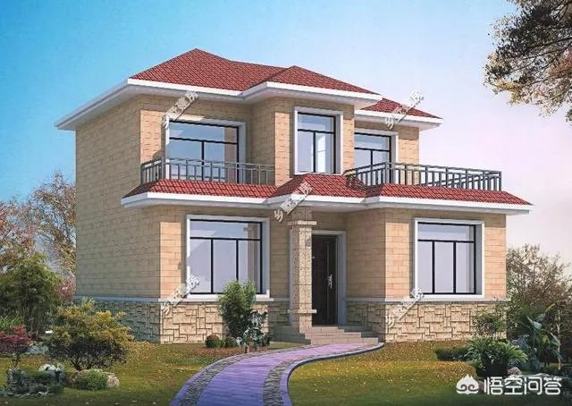 在农村盖占地90平米，二层小楼该怎么设计？