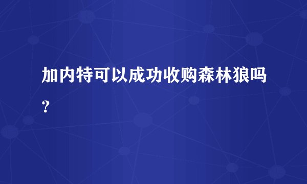 加内特可以成功收购森林狼吗？