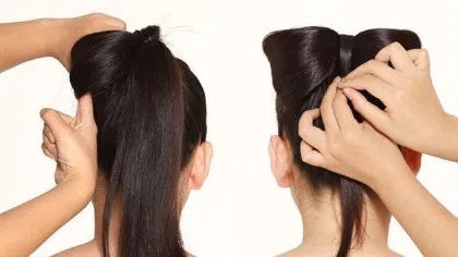 蝴蝶结发型怎么扎