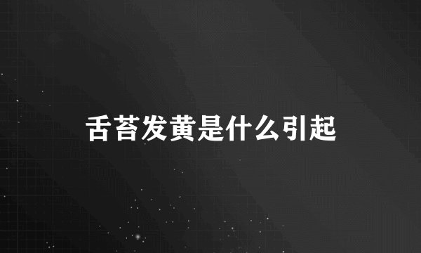 舌苔发黄是什么引起