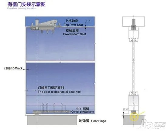 玻璃门地弹簧价格 玻璃门地弹簧安装调整方法