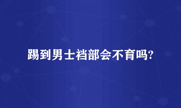 踢到男士裆部会不育吗?