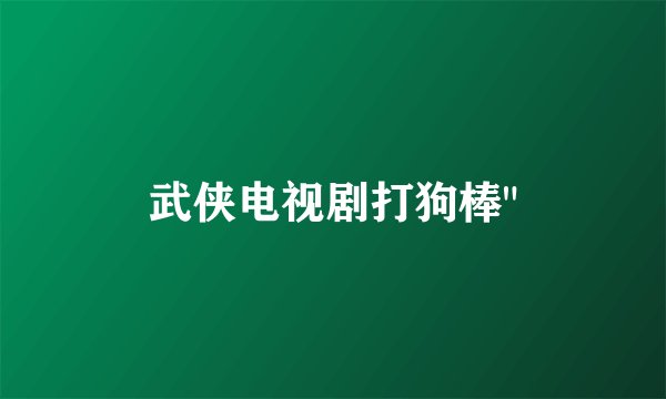 武侠电视剧打狗棒
