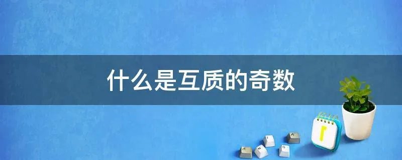 什么是互质的奇数