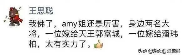 如何看待王思聪说潘玮柏的老婆是Amy的一名大将？