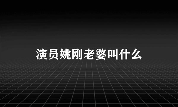 演员姚刚老婆叫什么