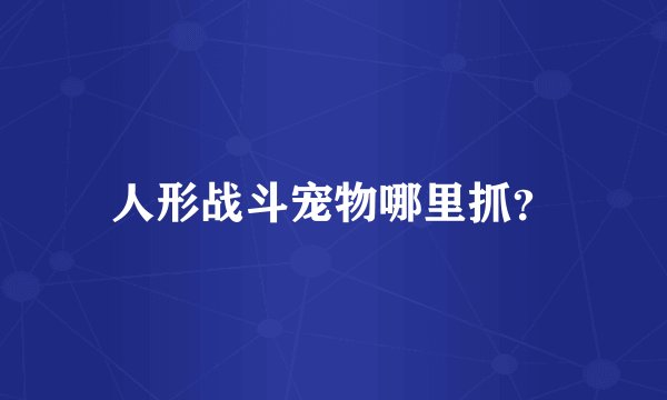人形战斗宠物哪里抓？