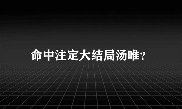 命中注定大结局汤唯？