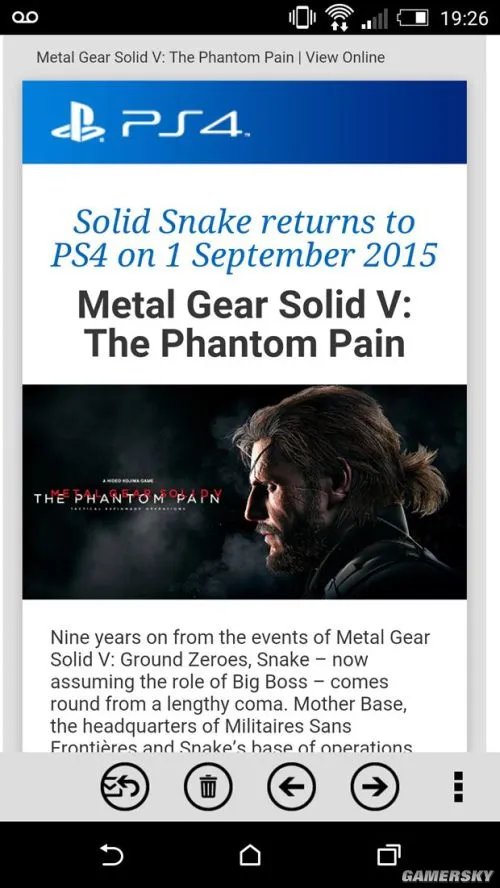 官方确认《合金装备5：幻痛》主角为固体蛇！Big Boss泪奔