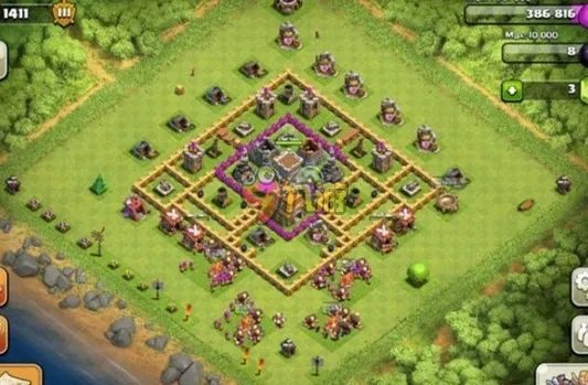 部落冲突6本最强布局，部落冲突6本神阵打法攻略