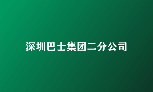 深圳巴士集团二分公司