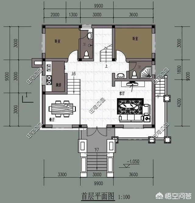 在农村盖占地90平米，二层小楼该怎么设计？