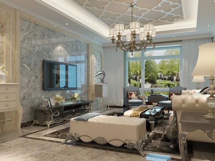 欧式电视背景墙效果图 比电视更好看的电视背景墙