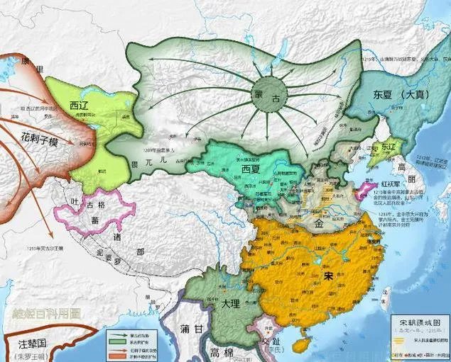 宋朝地图：南宋疆域变化地图（图）