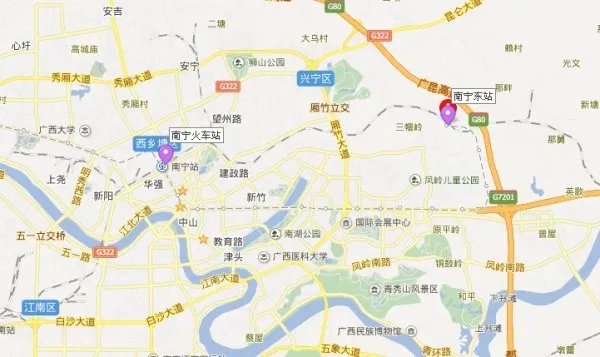 南宁火车站与动车站