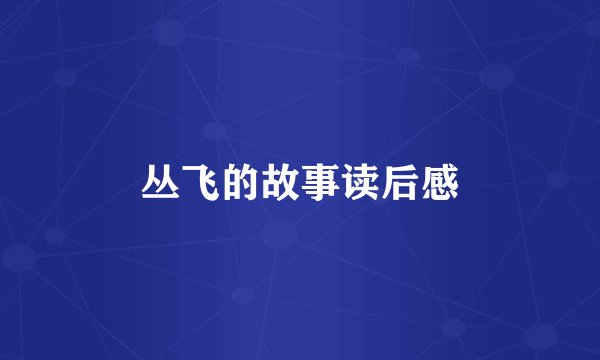 丛飞的故事读后感