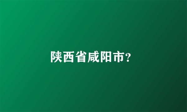 陕西省咸阳市？