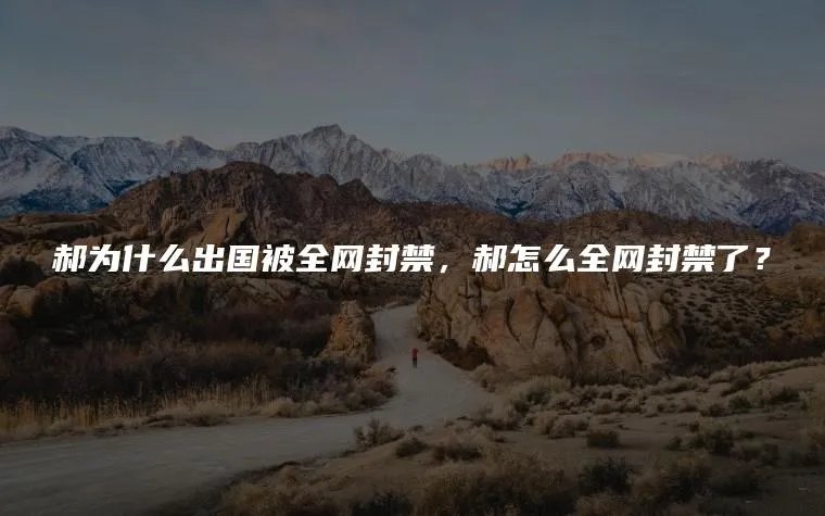 郝为什么出国被全网封禁，郝怎么全网封禁了？