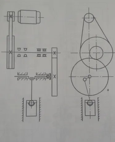 JB23/25 开式可倾压力机 运动简图