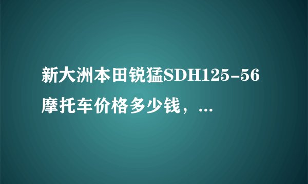 新大洲本田锐猛SDH125-56摩托车价格多少钱，参数怎么样