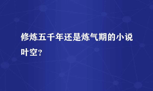 修炼五千年还是炼气期的小说叶空？