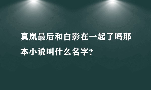 真岚最后和白影在一起了吗那本小说叫什么名字？