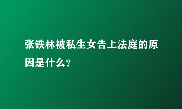 张铁林被私生女告上法庭的原因是什么？