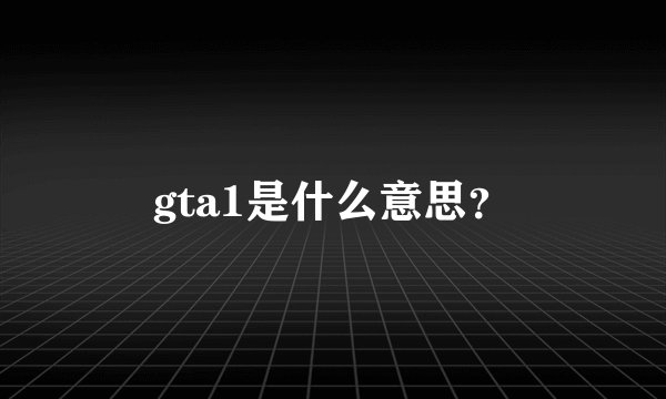 gta1是什么意思？