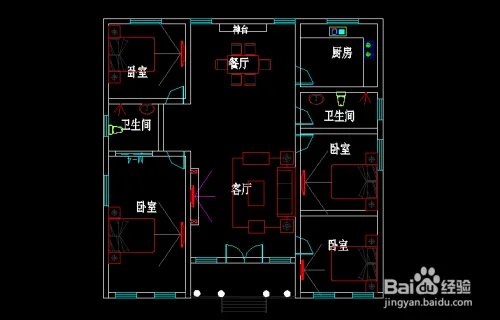 农村一层住宅房屋农村三间平房设计图