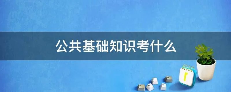 公共基础知识考什么