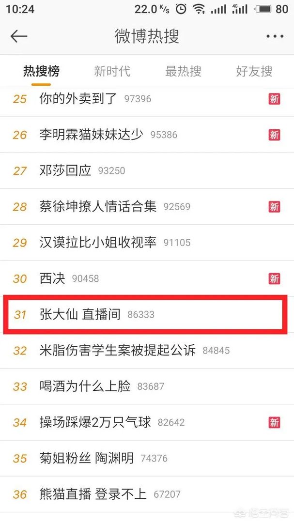 张大仙直播间突然上微博热搜了，是因为什么呢？