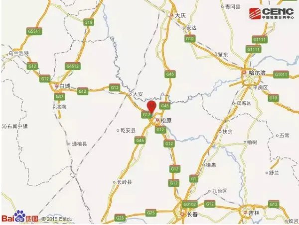 长春地震了吗刚才2018五月28日