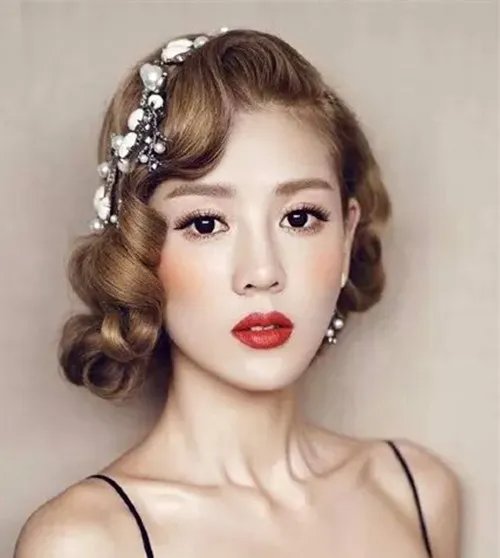 短发新娘发型图片2017  短发怎么做新娘发型