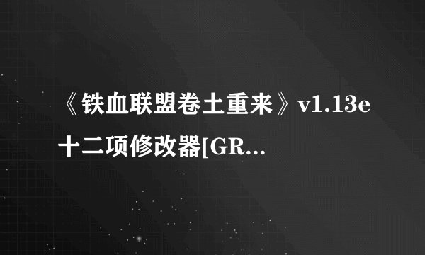 《铁血联盟卷土重来》v1.13e十二项修改器[GRIZZLY]