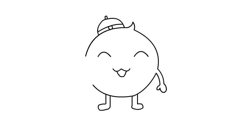 卡通汤圆简笔画