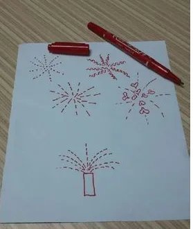 烟花的简笔画