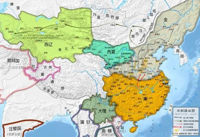 宋朝地图：南宋疆域变化地图（图）