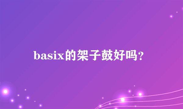 basix的架子鼓好吗？