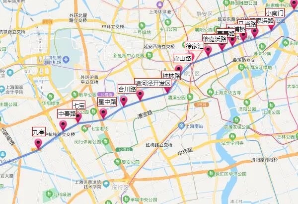 2021上海地铁9号线路图 上海地铁9号线站点图及运营时间表