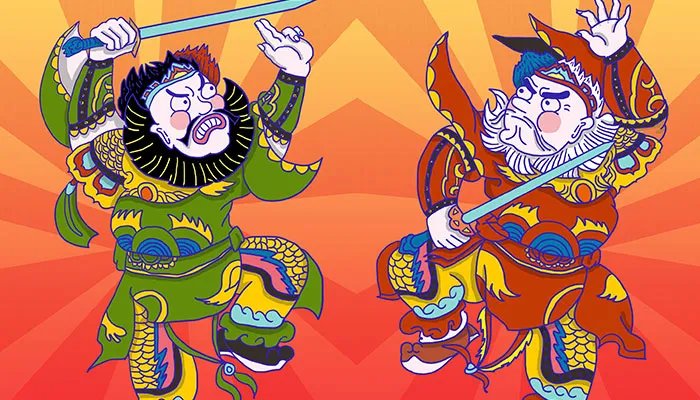 一个门神怎么贴