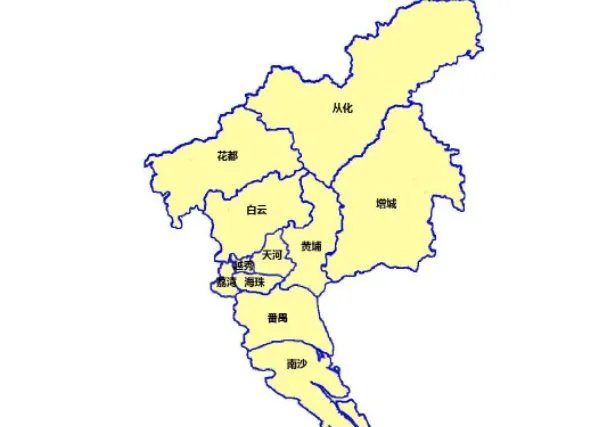广州海珠区域地图划分