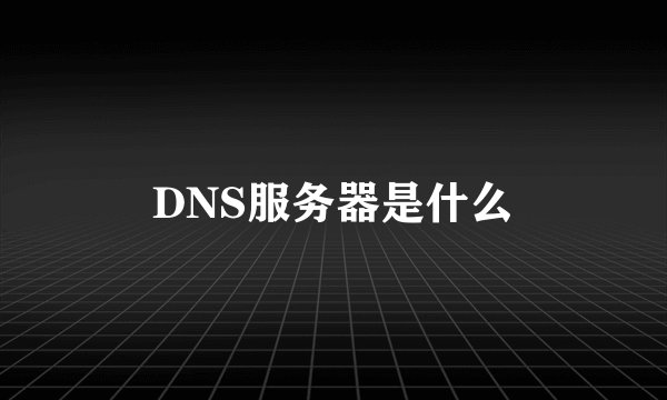 DNS服务器是什么