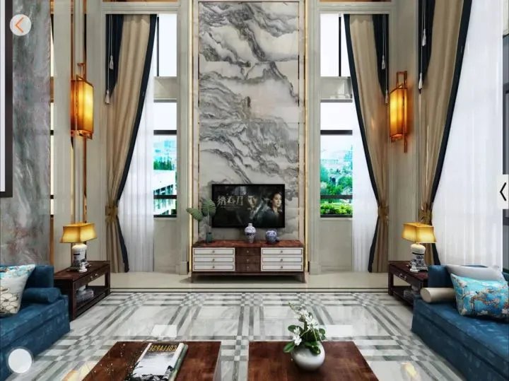 不知道背景墙用什么合适？看了天然石材山水画再决定。