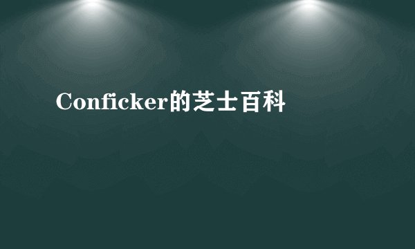 Conficker的芝士百科