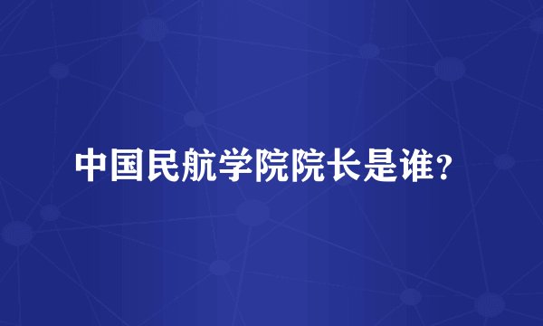 中国民航学院院长是谁？