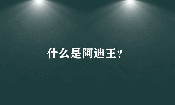 什么是阿迪王？