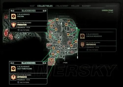 《虐杀原形2》全收集地图及坐标