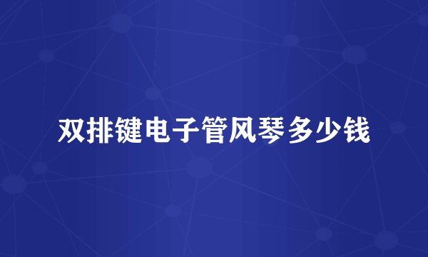 双排键电子管风琴多少钱