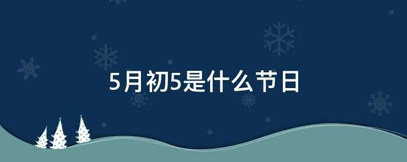5月初5是什么节日